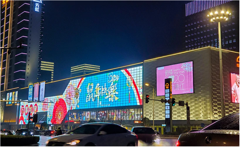 華邦瀛LED格柵屏，賦能商業(yè)廣告價(jià)值最大化