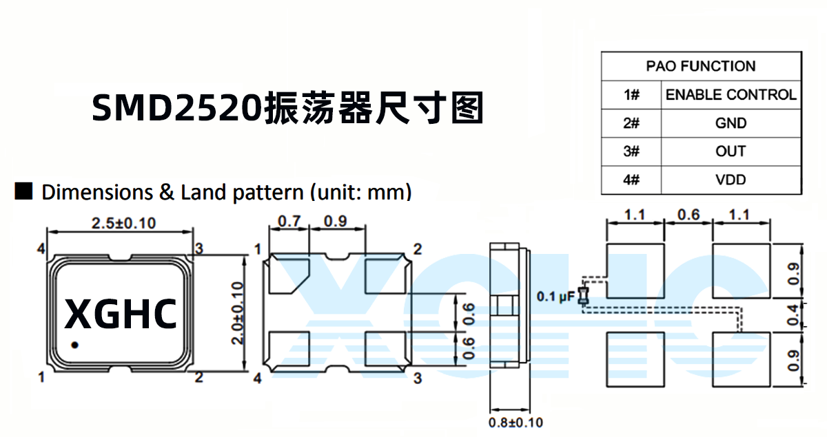 SMD2520晶振-星光鴻創(chuàng)